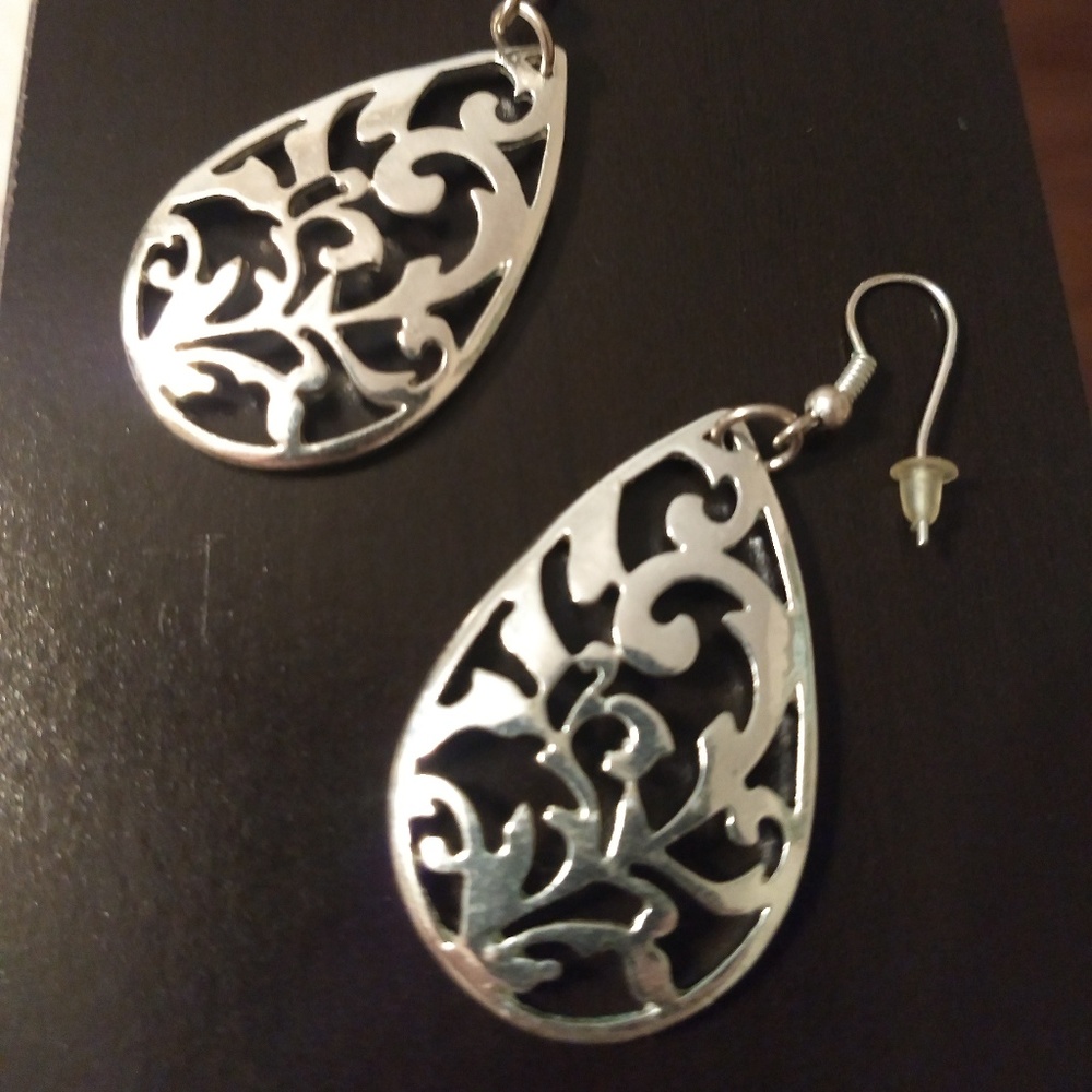 Sterling Silver Deco Earrings